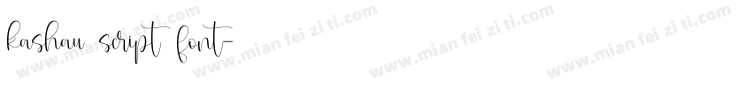 kashau script font字体转换